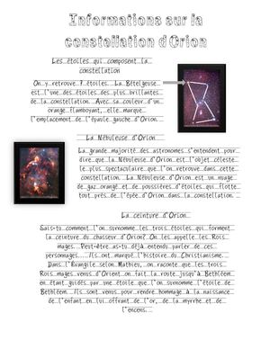 La légende d'Orion le chasseur