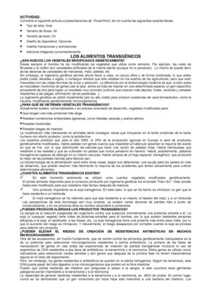 Alimentos transgénicos