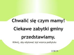 Zabytki Gminy Strawczyn