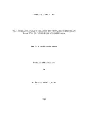 Ensayo De Rubrica Tigre