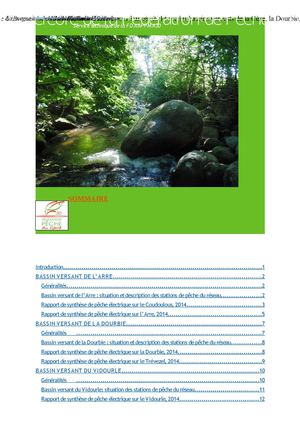 Rapport Pêche électrique 2014