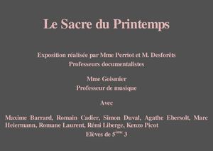 Le Sacre du printemps