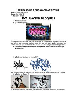 Trabajo De Educación Artística El Grafiti