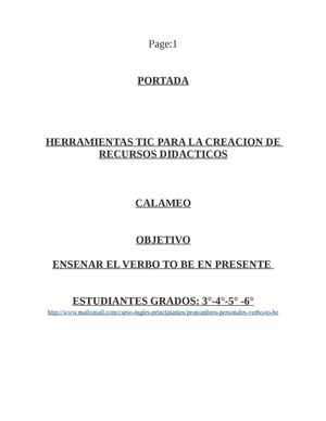 VERB TO BE -NILSON RINCON