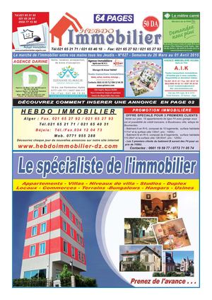 N°627 - Semaine du 26 Mars au 01 Avril 2015