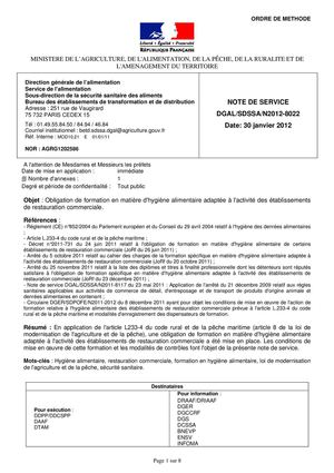 Formation obligatoire hygiene