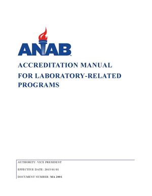 Accreditation Manual For Lab Related Programs
