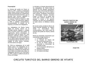 Circuito Turistico Del Barrio Obrero De Vitarte