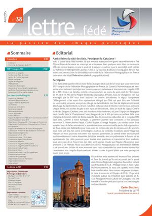 Lettre de la Fédé N°38