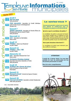 Informations municipales de Templeuve - N°2-2015