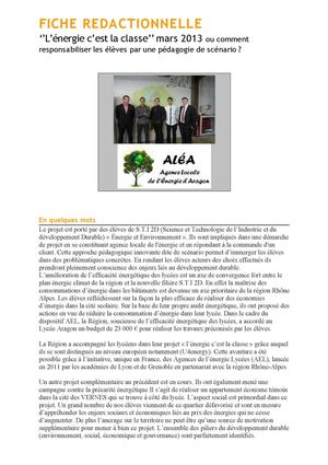 Fiche L'énergie C'est La Classe