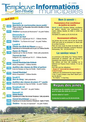 Informations municipales de Templeuve - N°5-2015