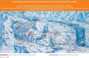 Plan des pistes Véloskis, Snowscoots et Yooners - Le Grand-Bornand