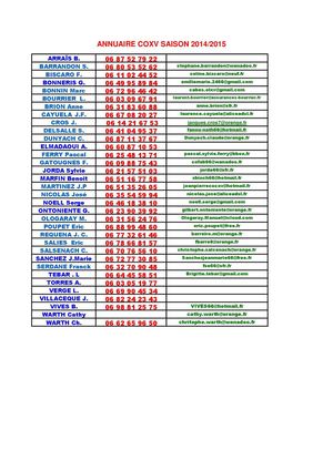 Annuaire 2014 2015