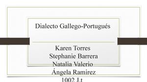 Dialecto Gallego Portugués 11