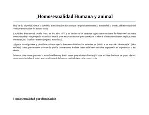Homosexualidad Humana Y Animal (1)