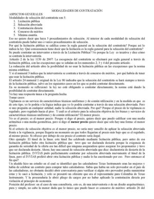 Modalidades De Contratación