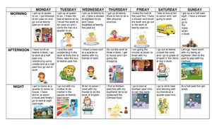 Consolidation Activity Daily Routine