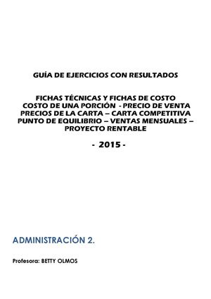 Guía de Ejercicios con Respuesta de ADMINISTRACIÓN  2 - 2015