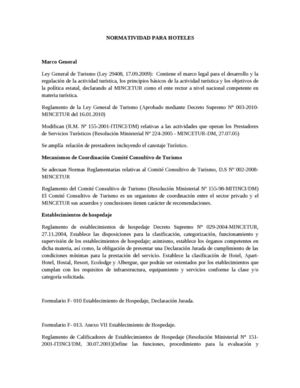 Normatividad Para Hoteles