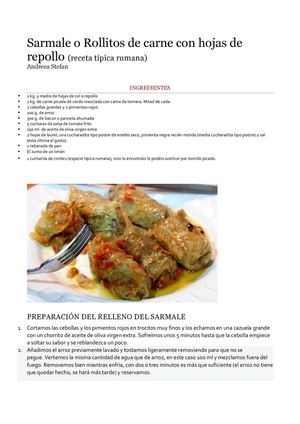 Sarmale O Rollitos De Carne Con Hojas De Repollo