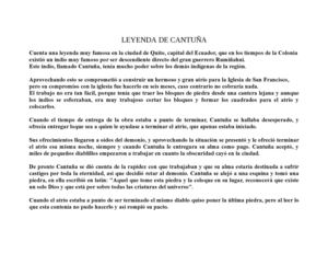 Leyenda De Cantuña