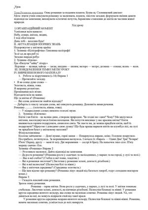 Розвиток мовлення Опис ромашки за пода ним планом Буква щ Словниковий диктант