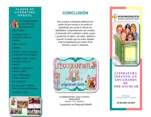 Folleto Literatura Infantil