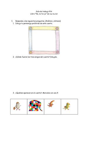 Guía De Trabajo N°4 No, No Fui Yo
