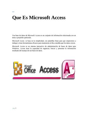 Que Es Microsoft Access