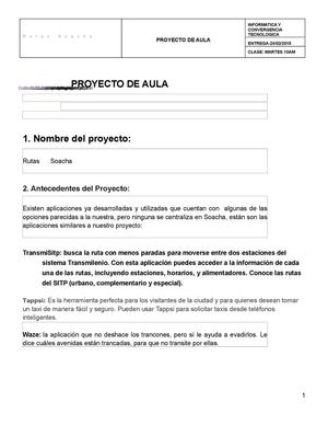 Trabajo Convergencia. Proyecto