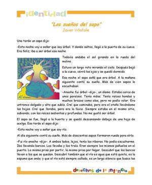 Los Sueños Del Sapo Derecho A La Identidad