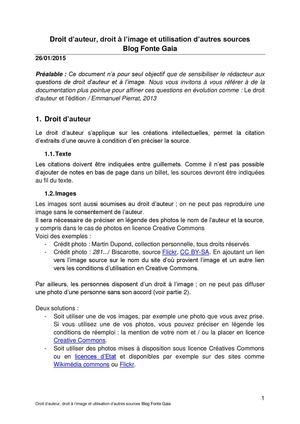 Droit d'auteur Fonte Gaia Blog