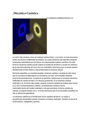 Mecánica Cuántica