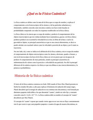 Qué Es La Física Cuántica