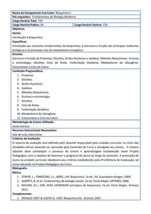 Bioquímica I