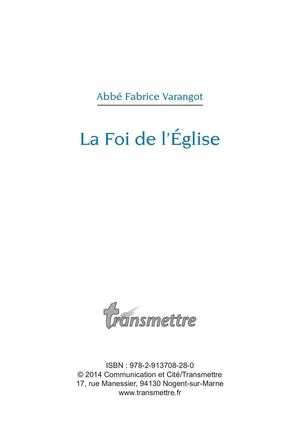 La Foi De L'Eglise