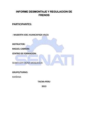 Informe Sistema De Frenos