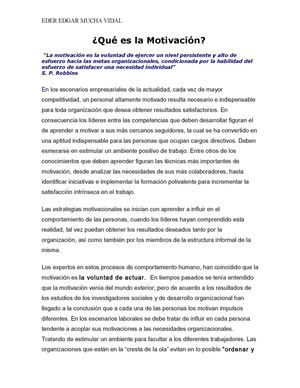 Que Es La Motivacion 1