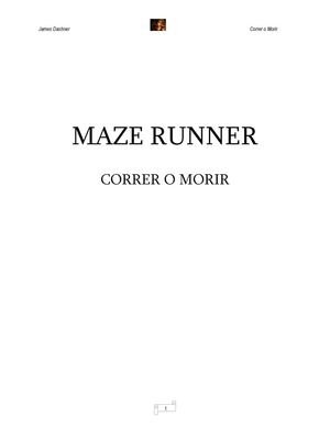 The Maze Runner Correr O Morir(1)
