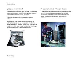 Qué Es Un Mantenimiento