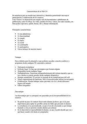 Características De La Web 2.0