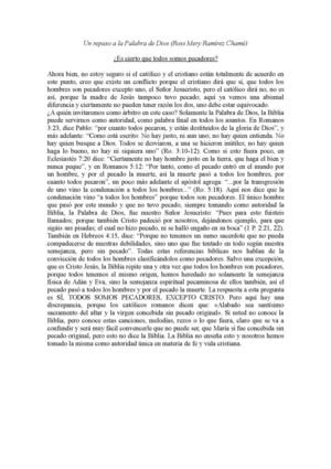 Todos somos pecadores?