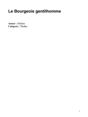 Le Bourgeois Gentilhomme