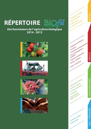 Répertoire des fournisseurs de l'agriculture biologique 2014/2015