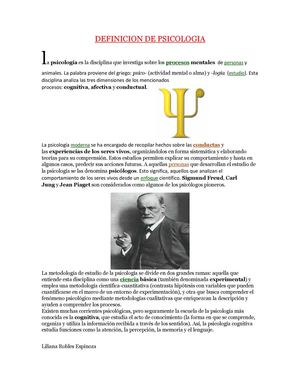 Definicion De Psicologia