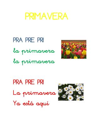 PRA PRE PRI LA PRIMAVERA