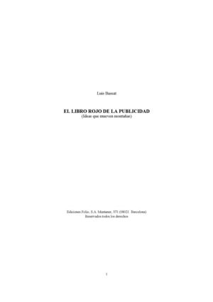 El Libro Rojo De La Publicidad