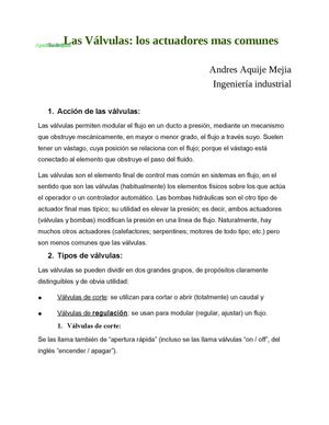 Tipos De Respuestas En Valvulas