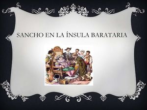 Sancho en la Ínsula Barataria